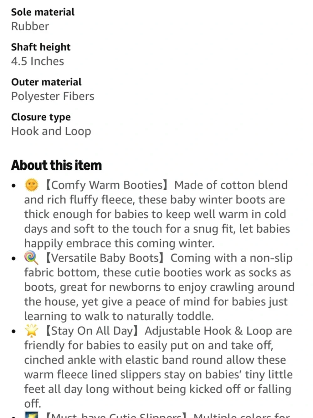 New Faux Fur Baby Booties